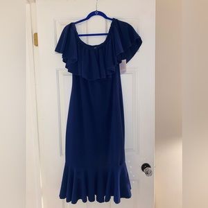NWT- Lularoe Cici 2xl dark blue dress with ruffles